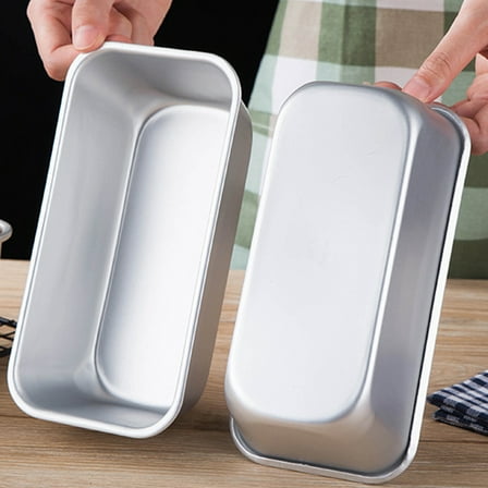 IDEANATEGRATE Aluminum Bread Pans Set of 2 Non-Rusting Loaf Pans 20x10x7 cm Bakeware