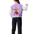 thumbnail image 7 of Staki Bomber Jacket Girls Kids Baseball Jackets Casual Jacket Christmas Bomber Jackets(Purple,7-8 Years), 7 of 7