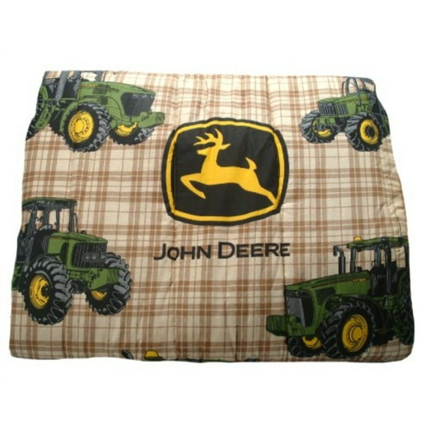 John Deere Bedding Traditional Tractor and Plaid Collection Comforter
