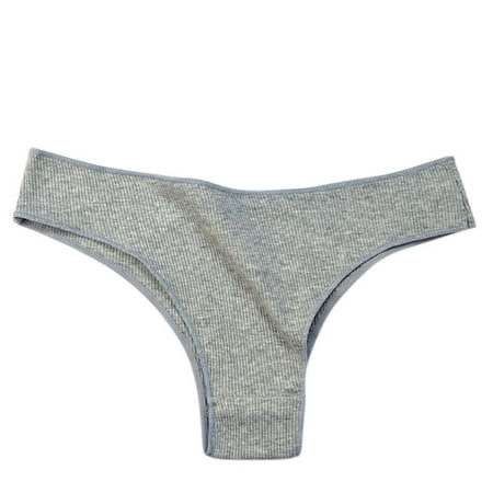 

DENGDENG Women s Solid Underwear G-String Sexy Low Waist Thongs for Women Breathable Seamless Thong
