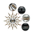 thumbnail image 4 of Infinity Instruments Sunburst Horloge Murale Satellite en Métal Mi-Siècle, Noyer, 4 of 5