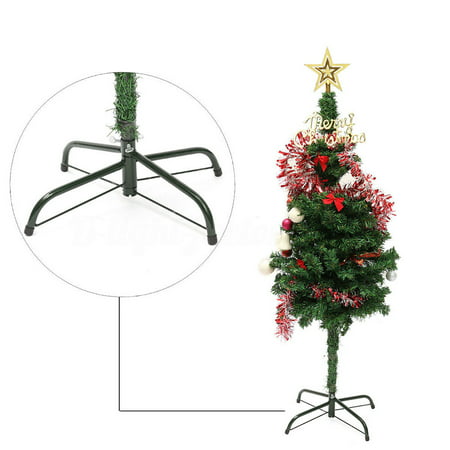 Christmas Tree Stand Green Metal Holder Base Cast Iron Stand 4 Feets