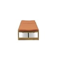 thumbnail image 5 of GDF Studio Lillian Outdoor Acacia Wood Armless Adjustable Chaise Lounges with Cushion, Set of 2, Teak and Rust Orange, 5 of 10