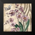 thumbnail image 2 of Tre Sorelle Studios 12x12 Black Modern Framed Museum Art Print Titled - Boho Orchid and Dragonfly II, 2 of 5