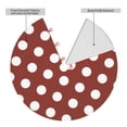 thumbnail image 2 of Sikiie Maroon And White Polka Dot 30-48 inches {designName} Print Christmas Tree Skirt Snowman Xmas Tree Skirt with Edge Christmas Decorations for Holiday Party-48", 2 of 7