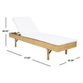 thumbnail image 3 of SAFAVIEH Cam Contemporary Modern Outdoor Patio Sunlounger, Natural/White, 3 of 15