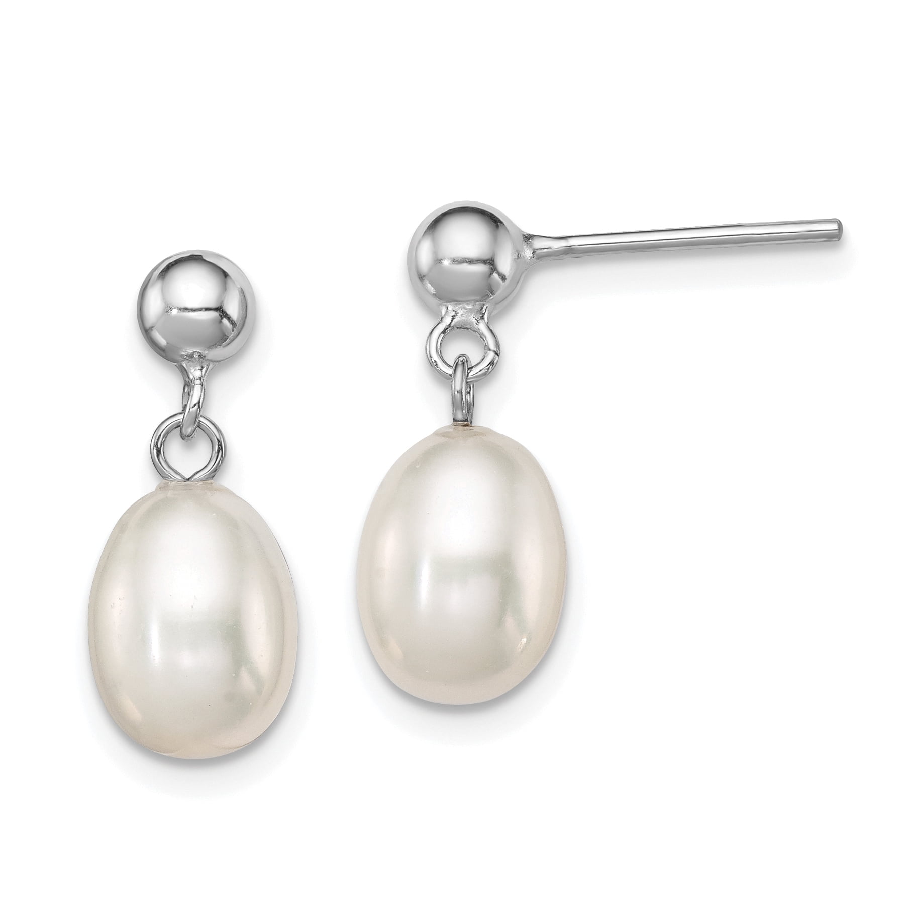 Jewelry Necklaces Pearls Sterling Silver Rhod-plated 7-8mm Pink FWC Pearl Necklace