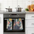 thumbnail image 4 of Yayeee 100% Cotton Hand Towels for Bathroom 16" x 28" Soft Absorbent Kitchen Towel, Colorful Goldfish, 4 of 7