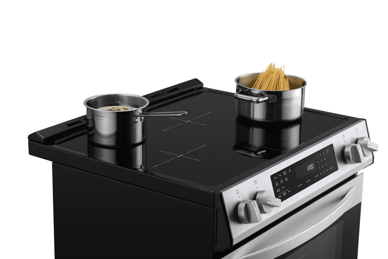 Kenmore 5.6 cu. ft. Front-Control 4 Induction Element Electric Range Stove with Dual Ring Elements, Self-Clean Oven, Precision Set Controls