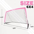thumbnail image 3 of BOHEN 6x4FT Portable Soccer Goal for Kids Backyard Youth Soccer Goal with Net Ground Stakes with Carry Bag, 3 of 8