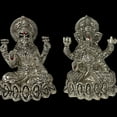 thumbnail image 3 of 999 Pure Silver 2.5-inch Ganesh & Lakshmi / Laxmi Idol / Statue / Murti (Figurine #34), 3 of 8