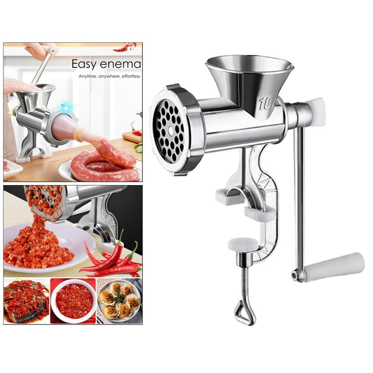 Dyna-Living Manual Meat Grinder Stainless Steel Meat Mincer Hand Sausage  Filling Stuffer Home Kitchen Ground Meat Machine for Ground Pork Beef  Garlic