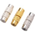 thumbnail image 1 of 20pcs/Lot 4x12mm Connector Brass Screw Barrel Clasps Closures Lock for DIY Bracelet Necklace Jewelry Making Accesories (Color : Mix, Size : 12 * 4mm), 1 of 5