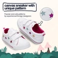 thumbnail image 2 of Bocca Toddler Girls Soft Walking Sneakers White Stars Shoes Size 6, 2 of 6