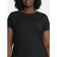 thumbnail image 4 of Terra & Sky Women's Plus Short Sleeve Pucker Knit Top, Sizes 0X-5X, 4 of 5