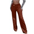 thumbnail image 2 of Clearance Fashion Ladys High Waisted Pants Fashion Women Comfortable Solid Color Leisure Pants High Waist Pants, 2 of 5