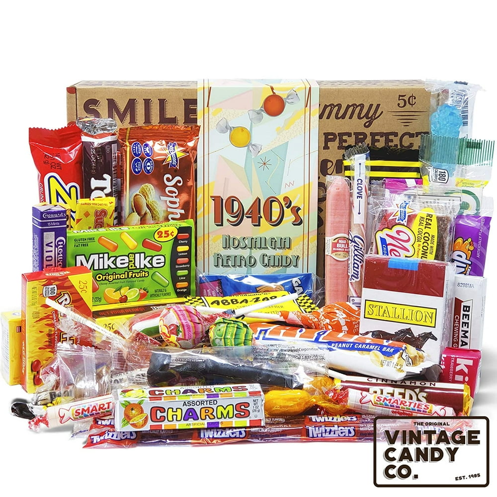VINTAGE CANDY CO. 1940's RETRO CANDY GIFT BOX 40s Nostalgia Candies