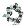thumbnail image 6 of Gcvizuso Christmas Wreath, Christmas Wreaths for Front Door, Needle Candlestick Wreath For Christmas Table Decoration Artificial Leaves Candle Ring Candlestick Garland Home Decor, 6 of 6