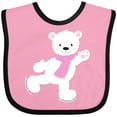 thumbnail image 3 of Inktastic Polar Bear, White Bear, Ice Skating Bear, Scarf Boys or Girls Baby Bib, 3 of 4