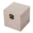 thumbnail image 2 of Trayknick Boîte de Rangement Style Rétro Design à Clapet Forme Carrée en Bois Vintage pour Bijoux Petits Objets Naturel, 2 of 13