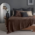 thumbnail image 5 of Vianney Coffee Queen Size Fleece Blanket Lightweight Ultra Soft Dark Brown Throw for Year-Round Comfort and Cozy Warmth, 5 of 8