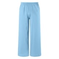 thumbnail image 3 of Lullu Toddler Girls Lightweight Capri Pants Summer Casual Loose Cropped Pants, Sizes 4-15, 3 of 4