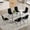 Silver, variant on Modern 71" Rectangular Glass Dining Table for 6-8 Person, Luxury Gold Double Pedestal Base Kitchen Table, 0.39" Thick Tempered Glass Top for Dining Room, Home & Boutique Hotel Aesthetic