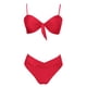 thumbnail image 4 of MKLEKYY Bikini Mujer Traje De Baño Women'S High Waisted Bikini Sets Two Piece Swimsuit Front Tie Knot Bathing Suit, 4 of 5