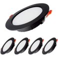 thumbnail image 1 of Lot de 5 Spots Encastrés à LED 7W - 700LM 3000K IP44 - Noir, 1 of 5
