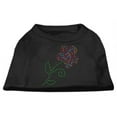 thumbnail image 1 of Multi-Colored Flower Rhinestone Shirt Black Xs (8), 1 of 1