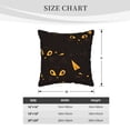 thumbnail image 4 of DouZhe Velvet Decorative Throw Pillow Covers Set of 2, Soft Square Cushion Cover with Invisible Zipper Yellow Eyes Black Cats Printing, 16"x16", 4 of 7