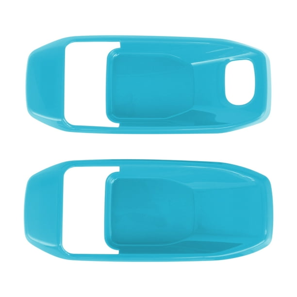 Cubierta de Tazón de Mango de Puerta Interior para Jeep Wrangler Gladiator JT 2DR 2018-2024 Marco de Decoración de Mango de Puerta Interior Azul Claro ABS 2 Pcs