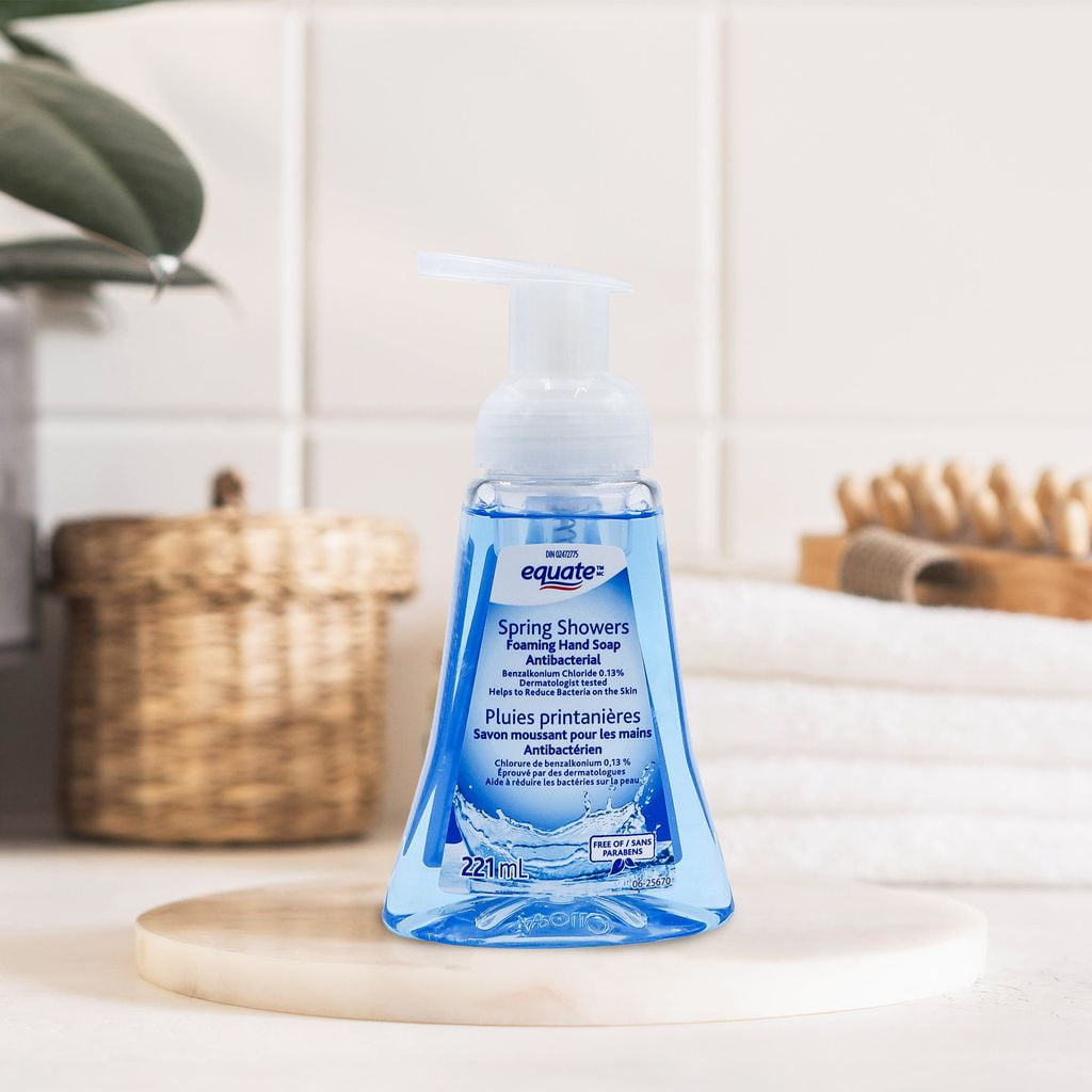 Savon moussant antibactérien pour les mains Equate Spring Showers, 221 ml Savon moussant pour les mains