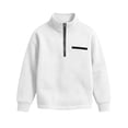 thumbnail image 7 of Sakuulaan Boys Quarter Zip Sweatshirt Mock Neck Textured Knit Casual Long Sleeve Jacket, 7 of 7