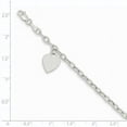 thumbnail image 2 of 14K White Gold Dangle Heart Bracelet, 2 of 2