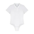 thumbnail image 3 of Aislor Men's Turn-Down Collar Short Sleeve Shirt Button Crotch Leotard One Piece Bodysuit Rompers, 3 of 7