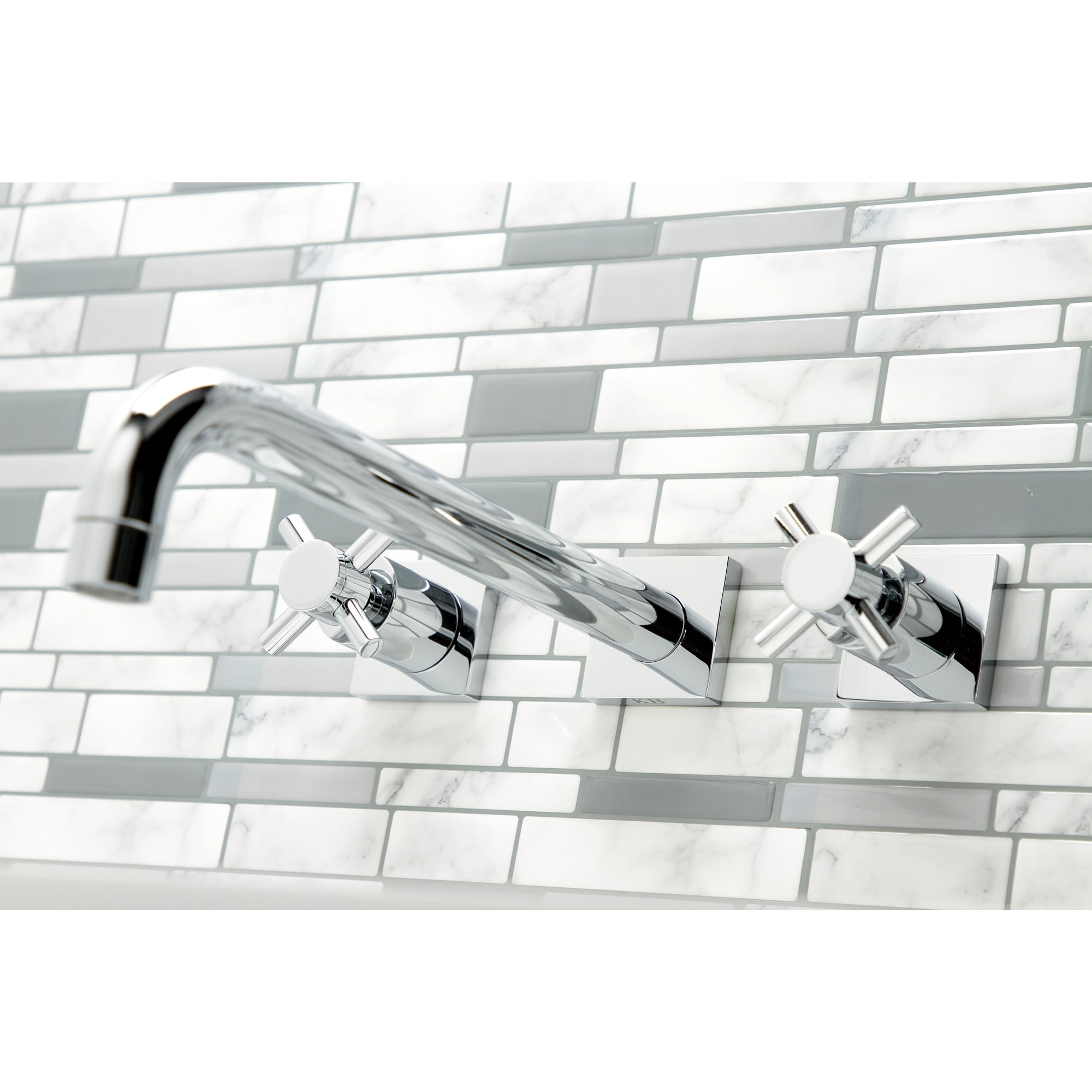 Kingston Brass KS6051DX Concord Two-Handle Wall Mount Roman Tub Faucet, Polished Chrome