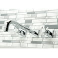 thumbnail image 2 of Kingston Brass KS6051DX Concord Two-Handle Wall Mount Roman Tub Faucet, Polished Chrome, 2 of 7