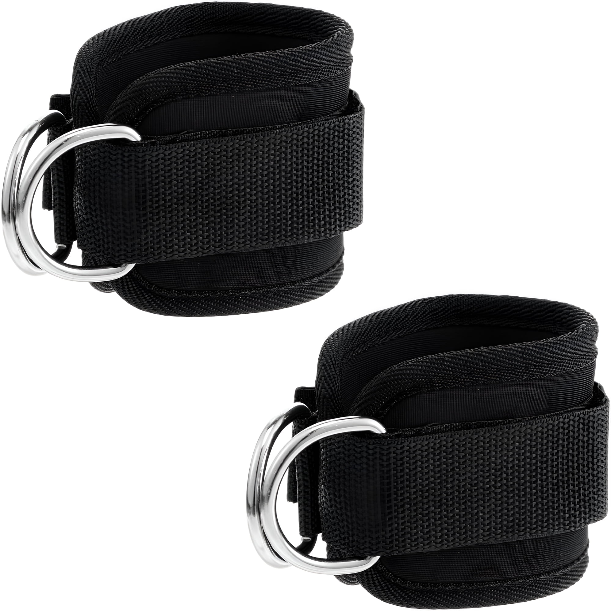 BESTSKY 2 Pcs Weight Lifting Straps with D Rings, Adjustable Wrist Cuffs for Cable Machines, Strength Training & Bodybuilding