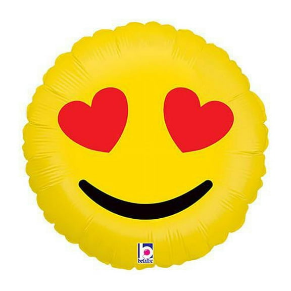 LOONBALLOON Emoji Balloons, 18″ EMOJI HEARTS