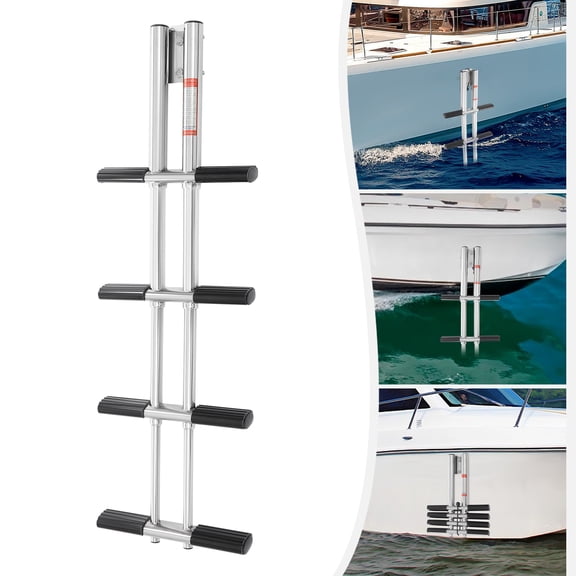 Stainless Steel Telescopic Ladder, Boat Telescopic Ladder, 4 Steps Boat Ladder
