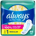 thumbnail image 2 of Always Pads, Ultra Thin with Wings, Size 1, Regular, 46 Count, 2 of 15