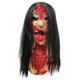 thumbnail image 2 of de miedo de Halloween con pelucas Adultos Creepy Scary Female Cosplay de cabeza malvada para Festival de disfraces Decoración de Colco Cubierta de cabeza de Halloween, 2 of 8