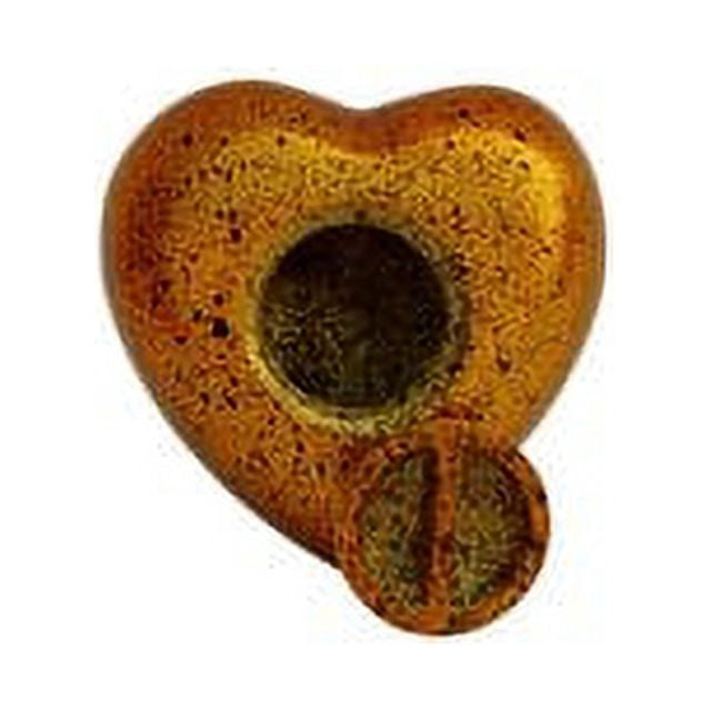 SHREYAS Heart Shaped YELLOW BLACK DOT Cremation URNs for Human & Pet Ashes Keepsake Vase Highly Durable