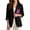 Black - Ribbon American Flag, variant on Blazers for Women Abstract Pattern Suit Blazer with Pocket Linen-Style Suit Blazer Jacket for Summer Autumn, 2XL