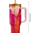 thumbnail image 2 of LILELIS Cup Stainless Steel Double Insulated Cup 40Oz Automobile Cup with Handle Bingba Cup Pink 40Oz, 2 of 2
