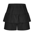 thumbnail image 6 of Summer Saving Clearance 2025! Xixinqiwan Women Summer Shorts Casual Beach Comfy Smocked Elastic High Waist Pull On Flowy Short with Pockets, 6 of 7