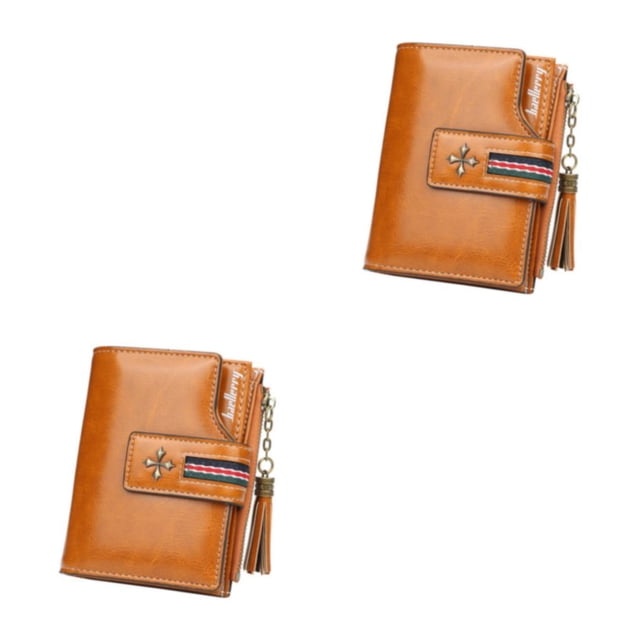 Qarigey Cartera de cuero portátil para mujer con borla, monedero de almacenamiento plegable para cambio, tarjetero para fiesta, regalo de Type5 NO5
