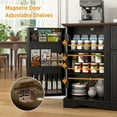 thumbnail image 4 of Blotout 65" Sideboard Buffet Cabinet with Storage, Farmhouse Kitchen Pantry Storage Cabinet, Credenza with Drawers, Wood Coffee Bar Cabinet, Black, 4 of 9