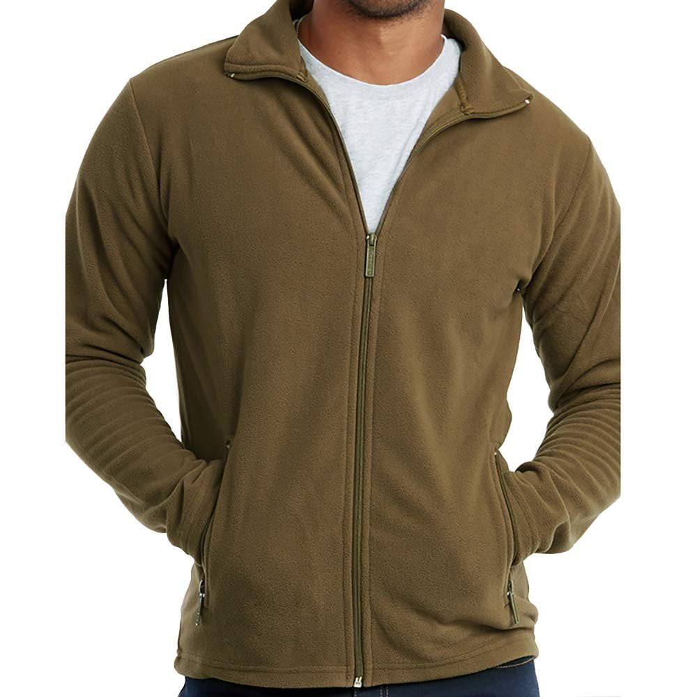 Pioneer Camp Mens Fleece Jackets with Full Zipper Soft Thick Zip Up Polar Fleece Casual Outwear 